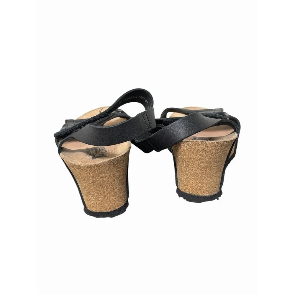 LUCIA LMMSSA60 WOMEN SHOE SIZE 8M (EURO 38) BLACK LEATHER SLINGBACK BY MEPHISTO